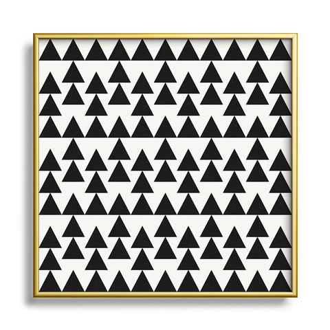 Holli Zollinger Triangles Black Metal Square Framed Art Print
