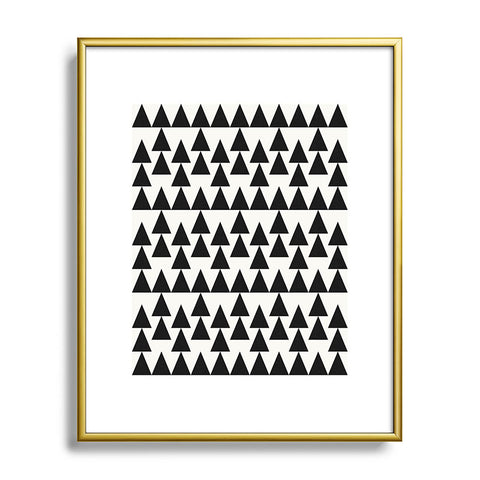 Holli Zollinger Triangles Black Metal Framed Art Print