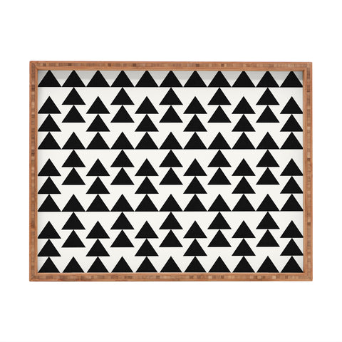 Holli Zollinger Triangles Black Rectangular Tray