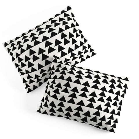 Holli Zollinger Triangles Black Pillow Shams