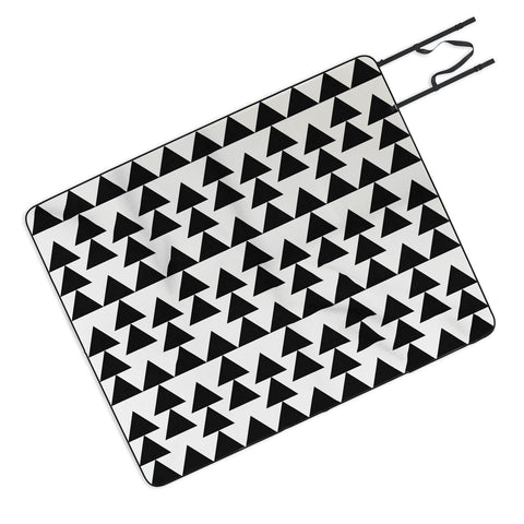 Holli Zollinger Triangles Black Picnic Blanket