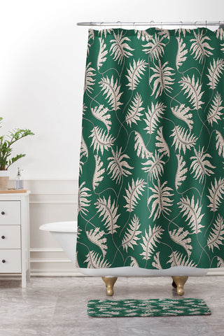 Holli Zollinger URBAN JUNGLE PALM Shower Curtain And Mat
