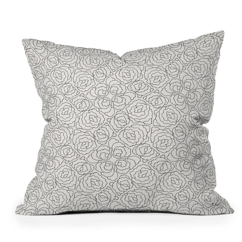 Holli Zollinger VELVET FLORAL Throw Pillow
