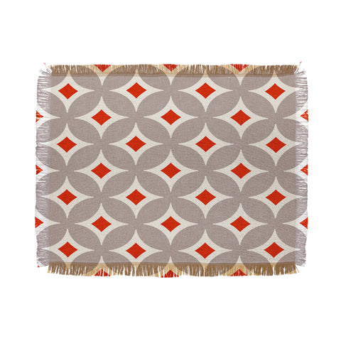 Holli Zollinger Vermillion Diamond Throw Blanket