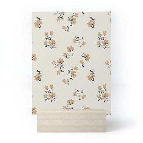 Holli Zollinger VINTAGE FLORAL NEUTRAL Mini Art Print