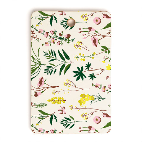 Holli Zollinger WILDFLOWER STUDY LIGHT Cutting Board Rectangle