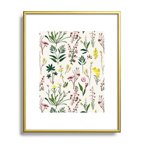Holli Zollinger WILDFLOWER STUDY LIGHT Metal Framed Art Print
