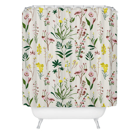 Holli Zollinger WILDFLOWER STUDY LIGHT Shower Curtain