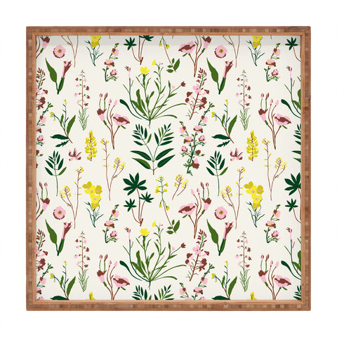 Holli Zollinger WILDFLOWER STUDY LIGHT Square Tray