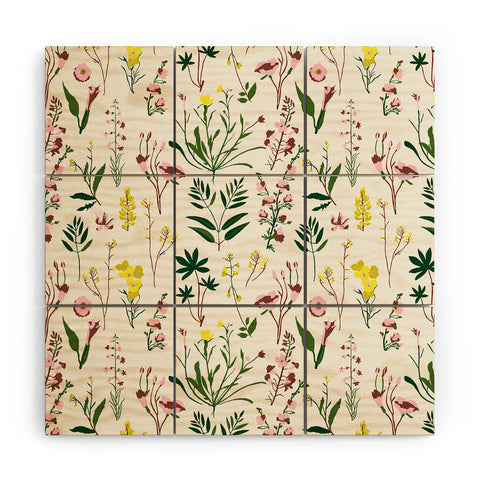 Holli Zollinger WILDFLOWER STUDY LIGHT Wood Wall Mural