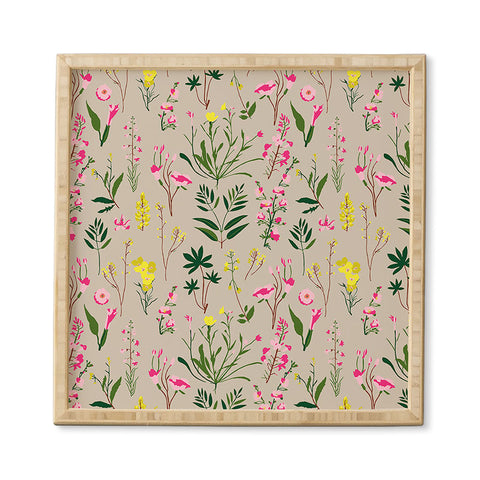 Holli Zollinger WILDFLOWER STUDY NEUTRAL Framed Wall Art