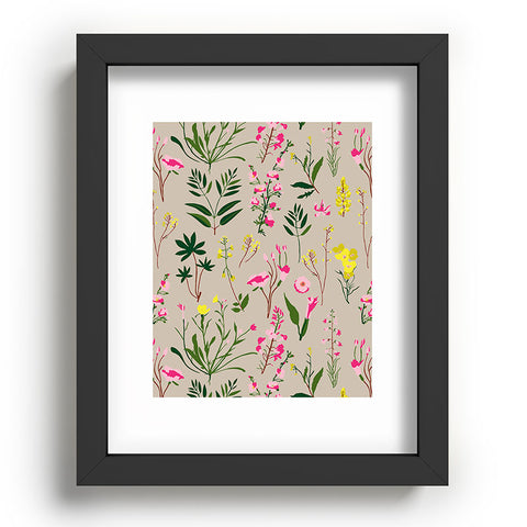 Holli Zollinger WILDFLOWER STUDY NEUTRAL Recessed Framing Rectangle