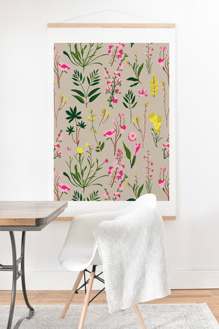 Holli Zollinger WILDFLOWER STUDY NEUTRAL Art Print And Hanger