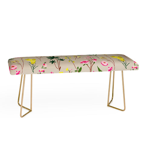 Holli Zollinger WILDFLOWER STUDY NEUTRAL Bench