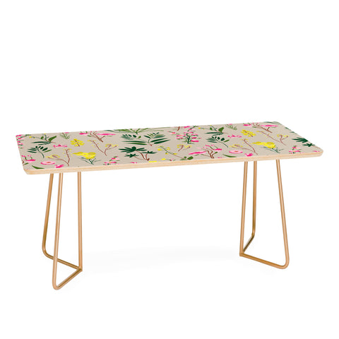 Holli Zollinger WILDFLOWER STUDY NEUTRAL Coffee Table