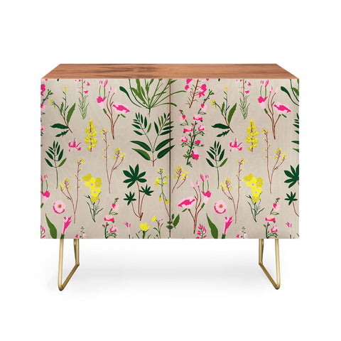 Holli Zollinger WILDFLOWER STUDY NEUTRAL Credenza