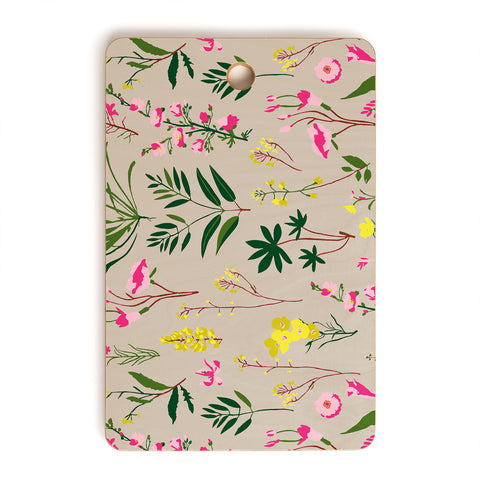 Holli Zollinger WILDFLOWER STUDY NEUTRAL Cutting Board Rectangle
