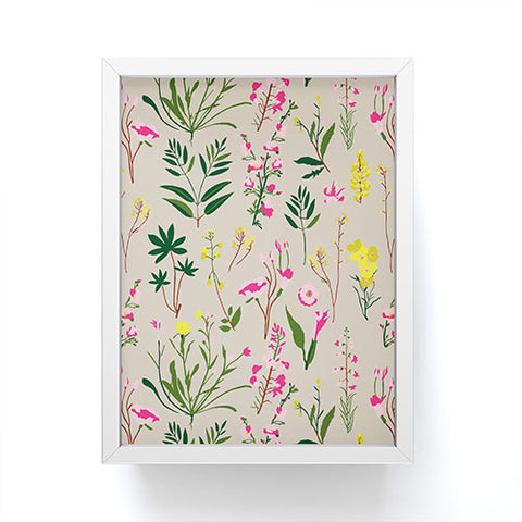 Holli Zollinger WILDFLOWER STUDY NEUTRAL Framed Mini Art Print