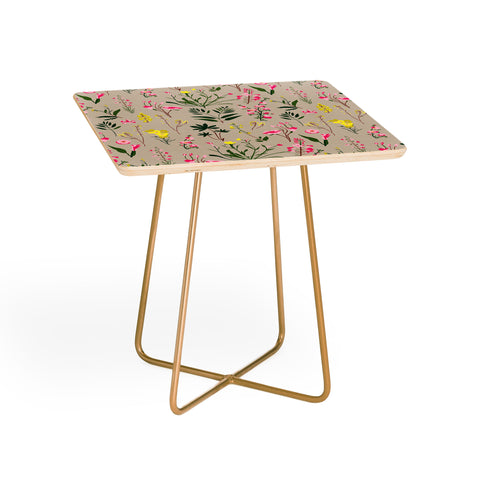 Holli Zollinger WILDFLOWER STUDY NEUTRAL Side Table