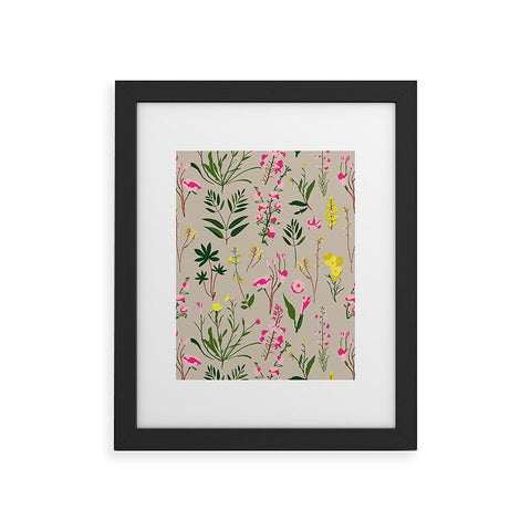 Holli Zollinger WILDFLOWER STUDY NEUTRAL Framed Art Print