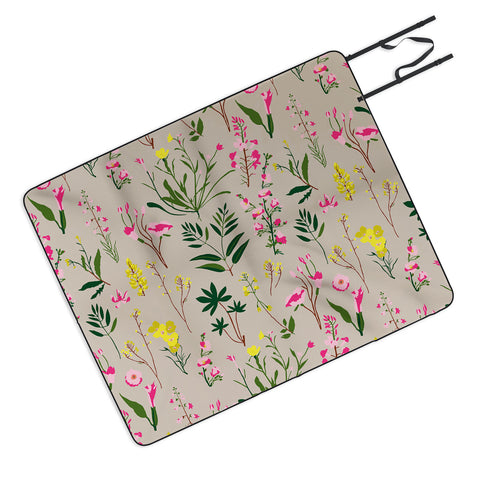 Holli Zollinger WILDFLOWER STUDY NEUTRAL Picnic Blanket