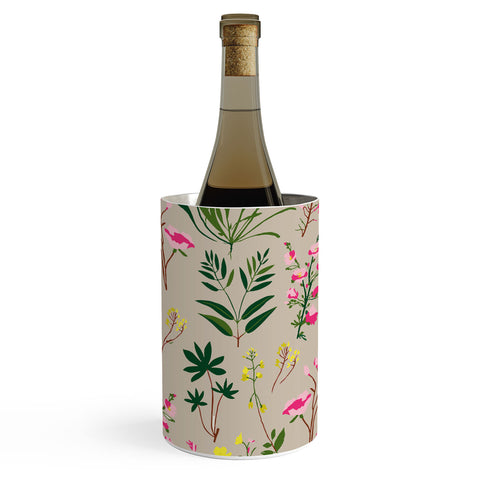 Holli Zollinger WILDFLOWER STUDY NEUTRAL Wine Chiller