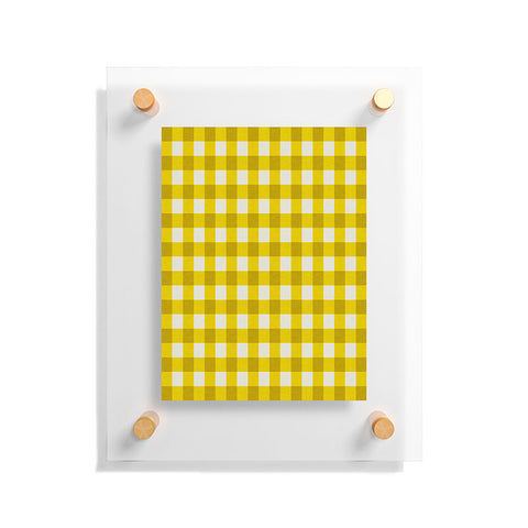 Holli Zollinger Yellow Gingham Floating Acrylic Print