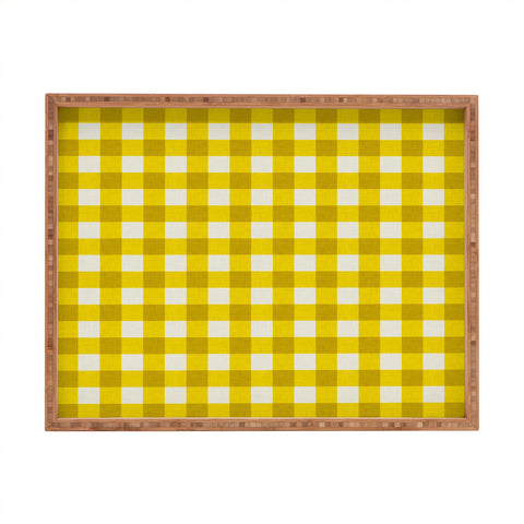 Holli Zollinger Yellow Gingham Rectangular Tray