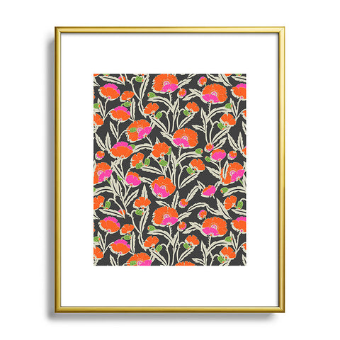 Holli Zollinger Zebrini Floral Metal Framed Art Print