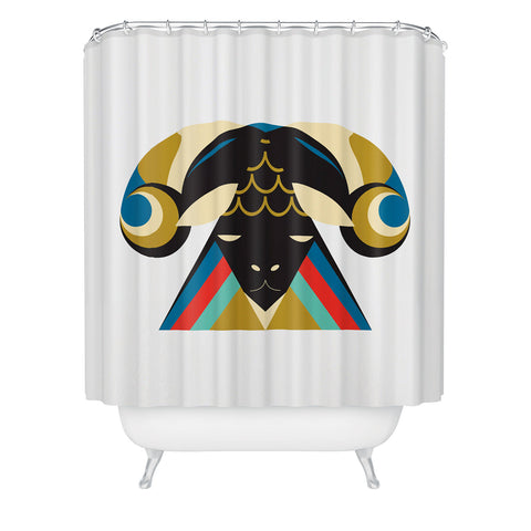 Holli Zollinger ZODIAC ARIES Shower Curtain