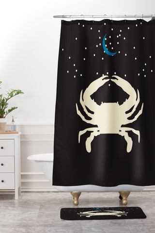 Holli Zollinger ZODIAC CANCER Shower Curtain And Mat