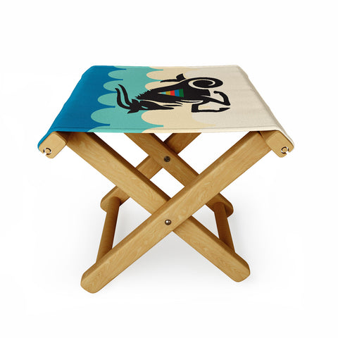 Holli Zollinger ZODIAC CAPRICORN Folding Stool