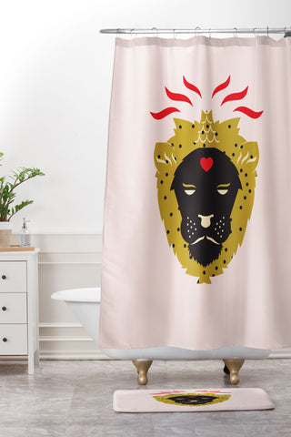 Holli Zollinger ZODIAC LEO Shower Curtain And Mat