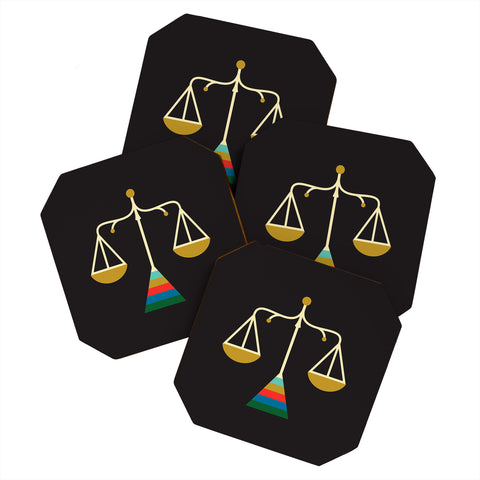 Holli Zollinger ZODIAC LIBRA Coaster Set