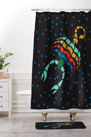 Holli Zollinger ZODIAC SCORPIO Shower Curtain And Mat