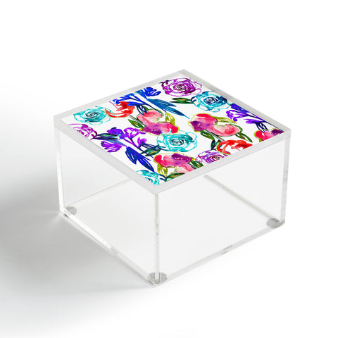 Holly Sharpe Abstract Watercolor Florals Acrylic Box
