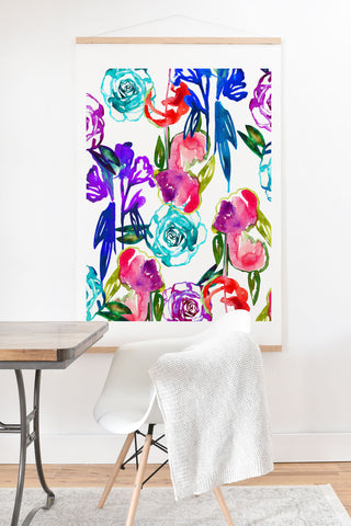 Holly Sharpe Abstract Watercolor Florals Art Print And Hanger