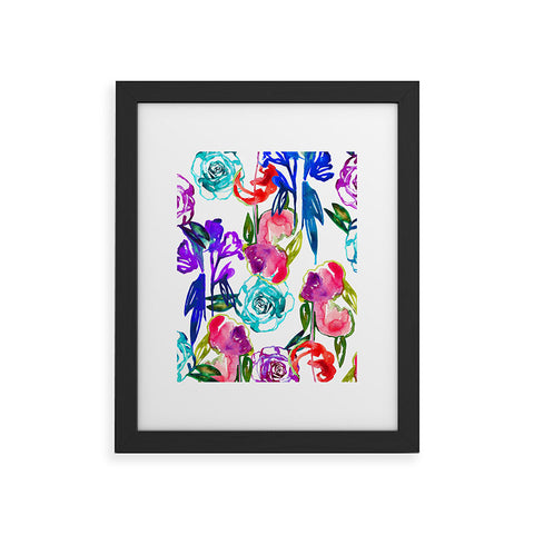 Holly Sharpe Abstract Watercolor Florals Framed Art Print
