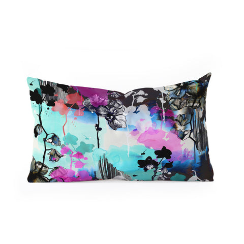 Holly Sharpe Black Orchid Oblong Throw Pillow