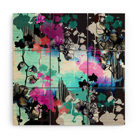 Holly Sharpe Black Orchid Wood Wall Mural
