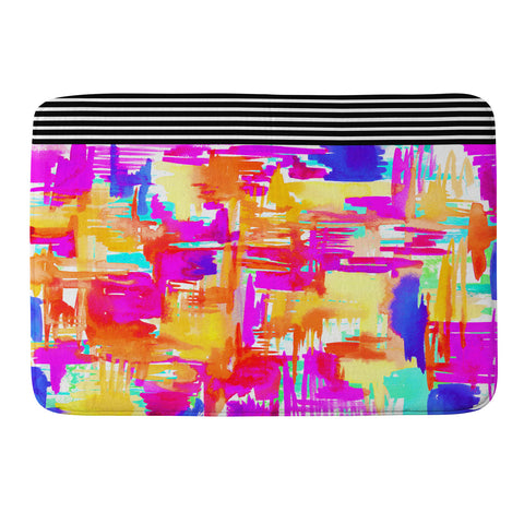 Holly Sharpe Colorful Chaos 1 Memory Foam Bath Mat
