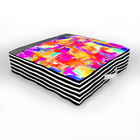 Holly Sharpe Colorful Chaos 1 Outdoor Floor Cushion