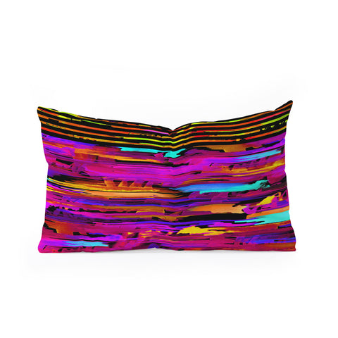 Holly Sharpe Colorful Chaos 2 Oblong Throw Pillow