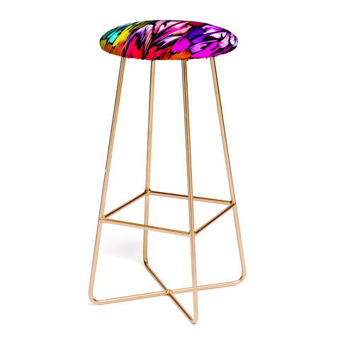 Holly Sharpe Feather Rainbow Bar Stool