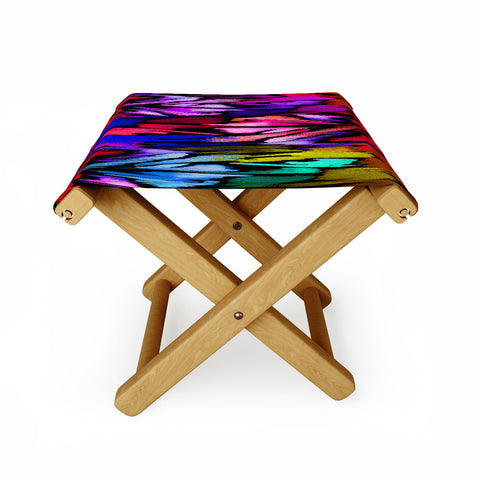 Holly Sharpe Feather Rainbow Folding Stool