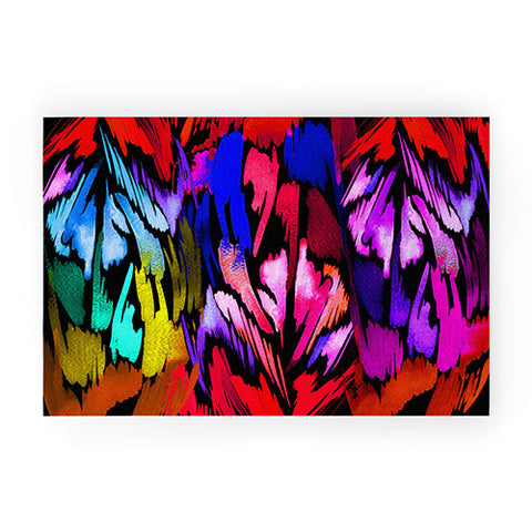 Holly Sharpe Feather Rainbow Welcome Mat