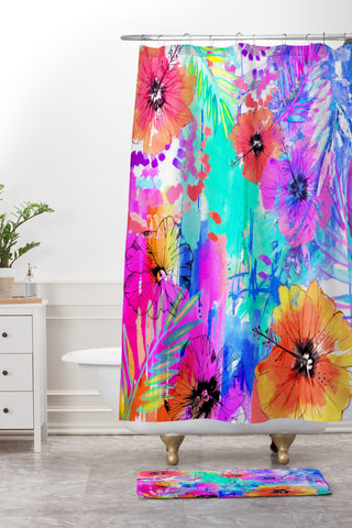 Holly Sharpe Hawaiian Heat Shower Curtain And Mat
