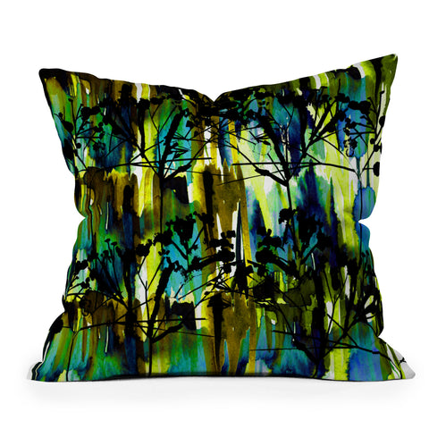 Holly Sharpe Inky Forest Throw Pillow