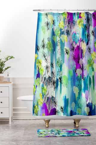 Holly Sharpe Ivy Waterfall Shower Curtain And Mat
