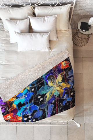 Holly Sharpe Lost In Botanica 2 Fleece Throw Blanket